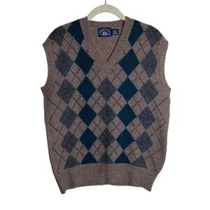 Men’s 100% Shetland wool made in Italy vest academia old money